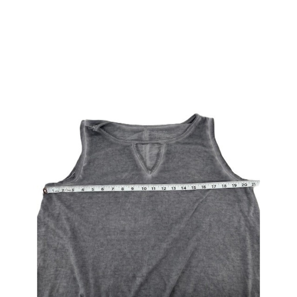 Lane Bryant Gray Mineral Wash V-Cutout Sleeveless Tank Top Plus Size 14/16 - Picture 4 of 5